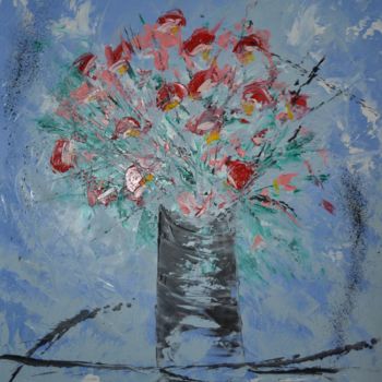 Painting titled "bouquet" by Alain Jaccottey, Original Artwork, Other