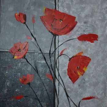 Painting titled "tulipes n°1" by Alain Jaccottey, Original Artwork, Other