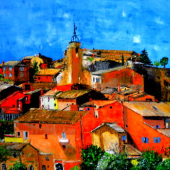 Painting titled "Roussillon en prove…" by Marius, Original Artwork