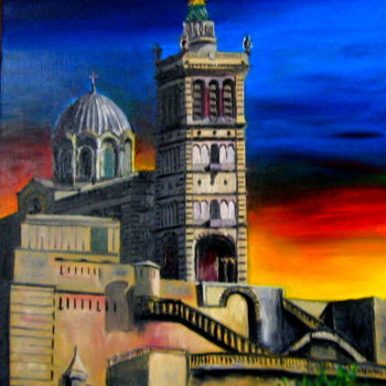 「Notre Dame de la Ga…」というタイトルの絵画 Mariusによって, オリジナルのアートワーク, オイル