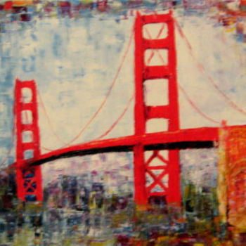 绘画 标题为“Golden gate bridge” 由Marius, 原创艺术品, 油
