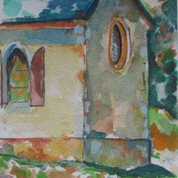 Painting titled "La Chapelle.jpg" by Alain Lamy, Original Artwork, Watercolor