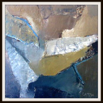 Malerei mit dem Titel "Composition abstrai…" von Alain Lamy, Original-Kunstwerk, Öl