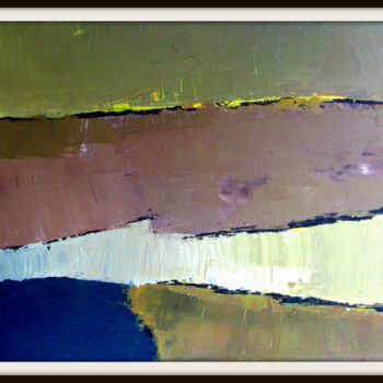 Schilderij getiteld "Composition abstrai…" door Alain Lamy, Origineel Kunstwerk, Olie