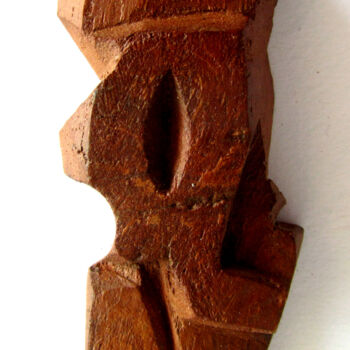 Sculpture titled "ARTEFACT 9 (2018)" by Alain Lamy, Original Artwork, Wood