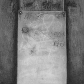Peinture intitulée "porte close" par Alain Lestie, Œuvre d'art originale