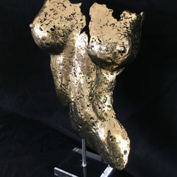 Sculpture titled "Time to love" by Alain Mandon, Original Artwork, Metals