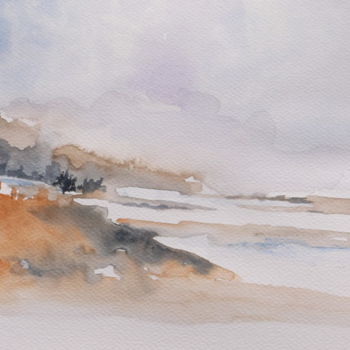 Peinture intitulée "l-hiver-approche.jpg" par Alain Marrast, Œuvre d'art originale, Aquarelle