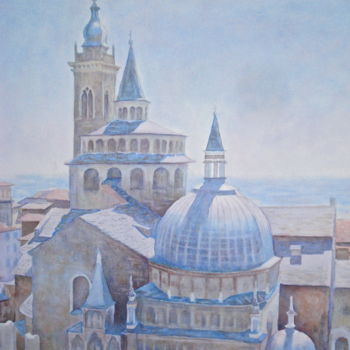 Painting titled "Que la lumière soit…" by Alain Masset, Original Artwork, Watercolor