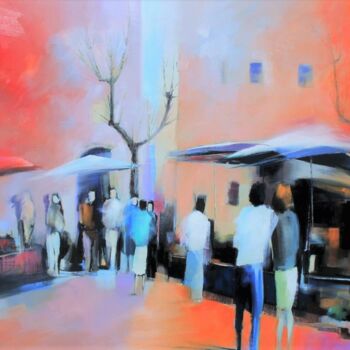 Painting titled "Etals de Provence" by Alain Maupuy, Original Artwork, Oil Mounted on Wood Stretcher frame