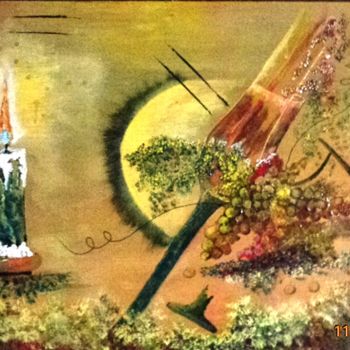Картина под названием "MILLESIME" - Alain Menard, Подлинное произведение искусства, Акрил Установлен на Деревянная панель