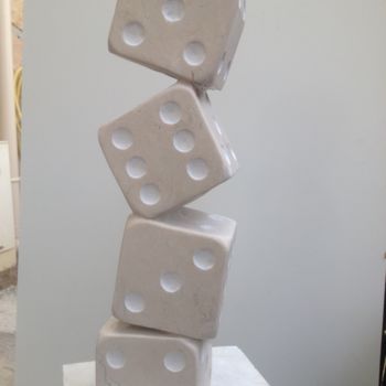 Sculpture titled "dés'équilibre" by Alain Oddo, Original Artwork, Stone