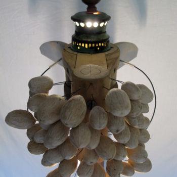 Σκίτσο με τίτλο "Lampe "Phare" (déta…" από Alain Platet, Αυθεντικά έργα τέχνης, Μέταλλα