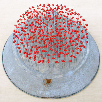 Sculpture intitulée "fruits rouges" par Alain Platet, Œuvre d'art originale