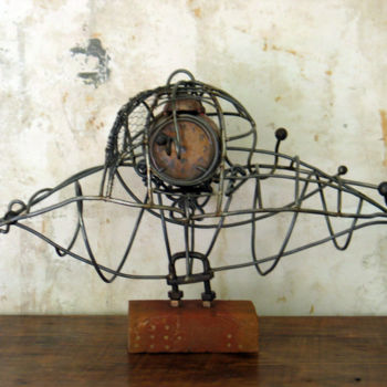 Sculpture titled "10 h 37 (faisant pa…" by Alain Platet, Original Artwork