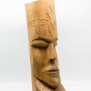 Sculpture titled "CONTREE LOINGTAINE" by Alain Polydor, Original Artwork, Wood