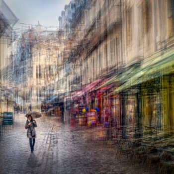Photographie intitulée "Rue Francois Rude D…" par Alain Rappeneau, Œuvre d'art originale, Photographie numérique Monté sur A…