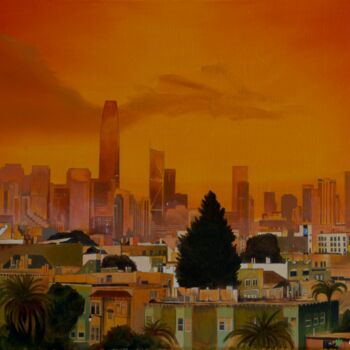 Painting titled "Pre-apocalypse 2020" by Alain Retiere, Original Artwork, Oil