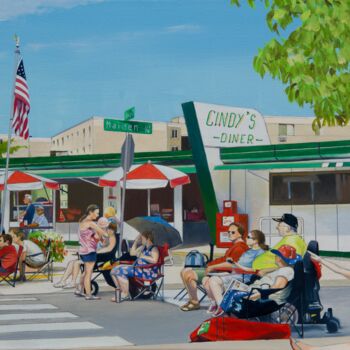 Painting titled "My hoosier independ…" by Alain Retiere, Original Artwork, Oil