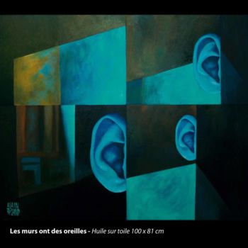绘画 标题为“Les murs ont des or…” 由Alain Rolland, 原创艺术品, 油