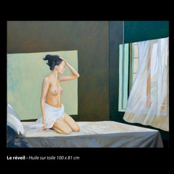 Peinture intitulée "Le réveil" par Alain Rolland, Œuvre d'art originale