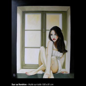 Peinture intitulée "Sur sa fenêtre" par Alain Rolland, Œuvre d'art originale