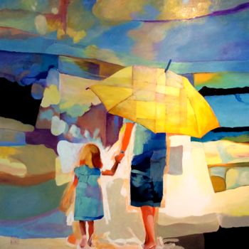Peinture intitulée "un-coin-de-paraplui…" par Alain Rolland, Œuvre d'art originale, Huile