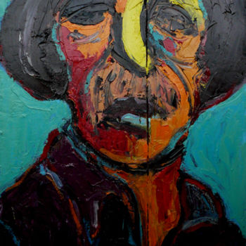 Peinture intitulée "le laboureur" par Alain Schmitt, Œuvre d'art originale, Huile