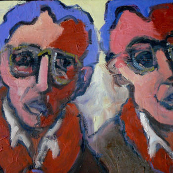 Peinture intitulée "jumeaux.jpg" par Alain Schmitt, Œuvre d'art originale, Huile
