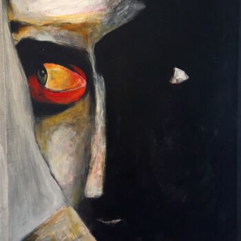 Painting titled "L'attente" by Alain Tardieu, Original Artwork, Acrylic