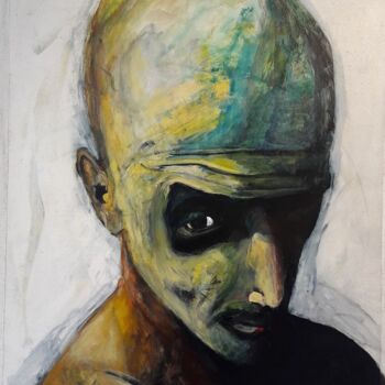 Картина под названием "Autoportrait_7" - Alain Tardieu, Подлинное произведение искусства, Акрил
