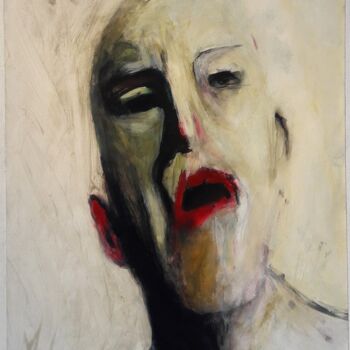 Painting titled "Cri_2" by Alain Tardieu, Original Artwork, Acrylic