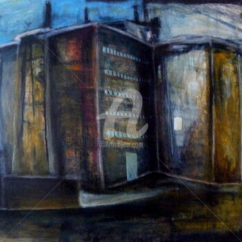 Pintura titulada "Urbain en friche" por Alain Tardieu, Obra de arte original, Acrílico