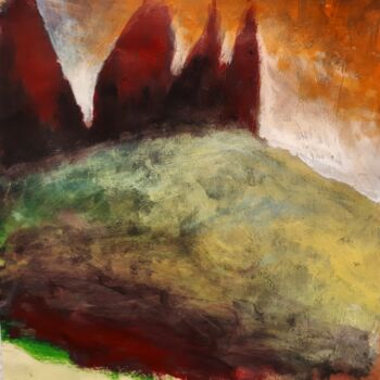 Pintura titulada ""Les sentinelles"" por Alain Tardieu, Obra de arte original, Acrílico Montado en Bastidor de camilla de ma…
