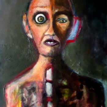 Painting titled "l_Oeil" by Alain Tardieu, Original Artwork, Acrylic