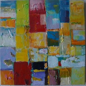 Painting titled "Mosaïque 2" by Alain Turenne, Original Artwork, Acrylic