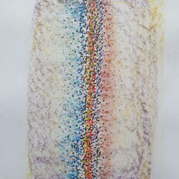 Peinture intitulée "Diffraction 1" par Alain V, Œuvre d'art originale, Fusain