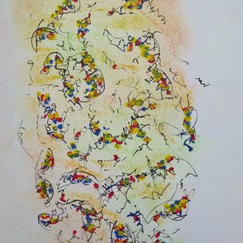 Peinture intitulée "Diaclase 1" par Alain V, Œuvre d'art originale, Aquarelle