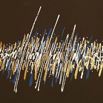 Painting titled "Phonogramme 2" by Alain V, Original Artwork, Gel pen