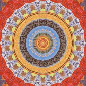 Digital Arts titled "Mandala virtuel" by Alain Valet, Original Artwork