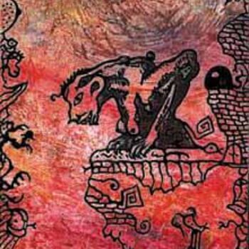 Pintura intitulada "Gargoyle 8" por Alain Valet, Obras de arte originais