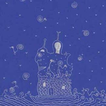 Desenho intitulada "Blue castle" por Alain Valet, Obras de arte originais