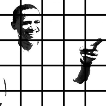 Digitale Kunst getiteld "OBAMA" door Alain Vistosi, Origineel Kunstwerk