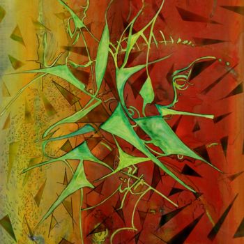 Ζωγραφική με τίτλο "abstract-turbin.jpg" από Alain Yerly, Αυθεντικά έργα τέχνης, Ακρυλικό