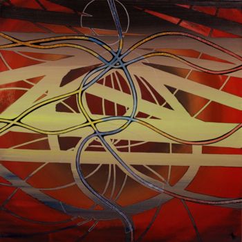 Schilderij getiteld "abstract-meandre.jpg" door Alain Yerly, Origineel Kunstwerk, Acryl
