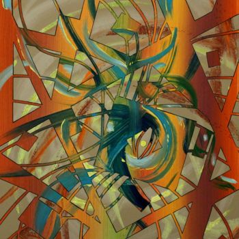 Картина под названием "abstract-2aires.jpg" - Alain Yerly, Подлинное произведение искусства, Акрил