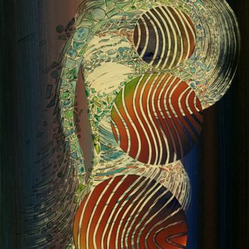 제목이 "abstract-magicwawe-…"인 미술작품 Alain Yerly로, 원작, 아크릴