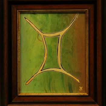 Pintura intitulada "gemeaux.jpg" por Alain Yerly, Obras de arte originais, Acrílico