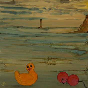 Schilderij getiteld "vacance.jpg" door Alain Yerly, Origineel Kunstwerk, Acryl