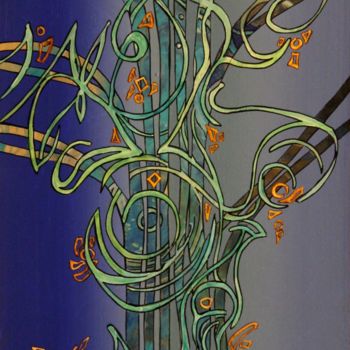 Pintura titulada "Brocollys" por Alain Yerly, Obra de arte original, Acrílico